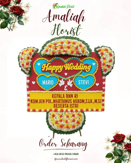 Papan Bunga Pernikahan Kemutuk